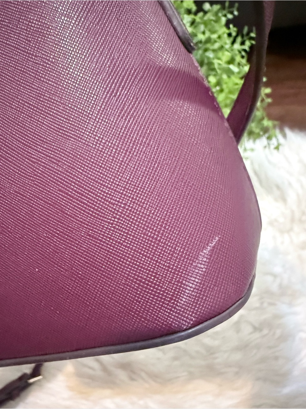 kate spade Plum Saffiano Crossbody with Gold-Tone Logo - Picture 8 of 8